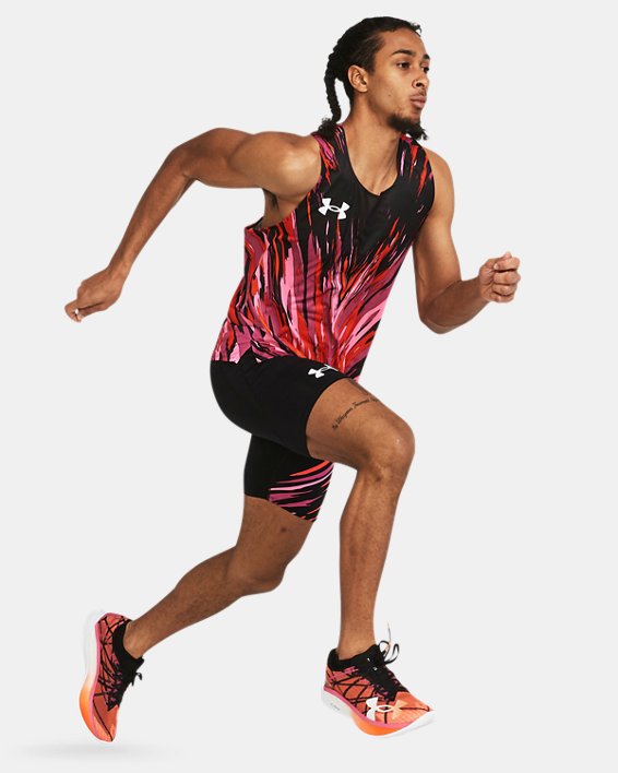Legging ½ UA Pro Runner pour homme, Black, pdpMainDesktop image number 2